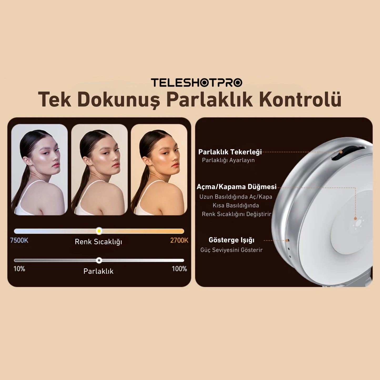 TeleshotPro™ - Magnetic Selfie Ring Light