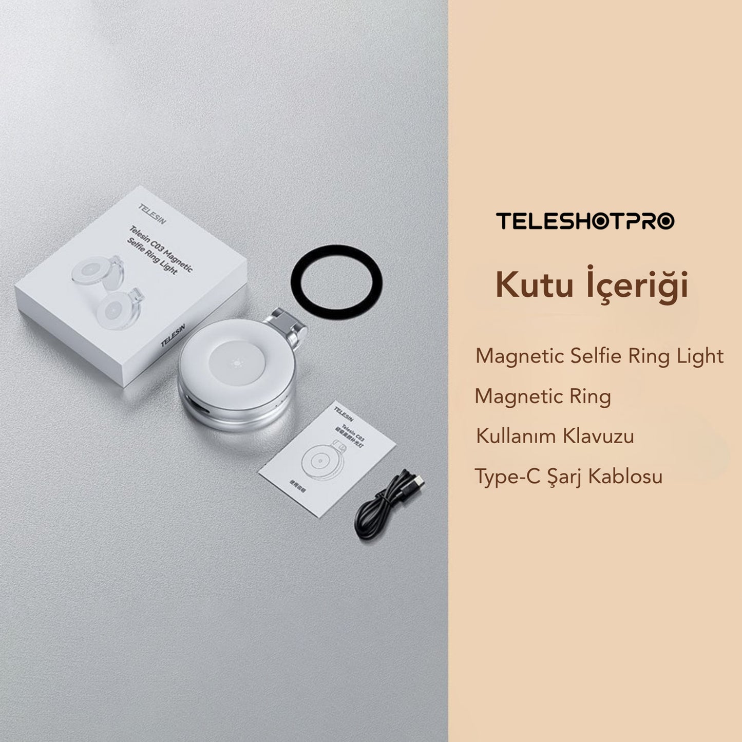 TeleshotPro™ - Magnetic Selfie Ring Light