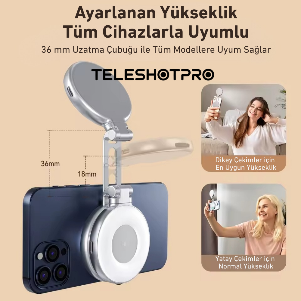 TeleshotPro™ - Magnetic Selfie Ring Light
