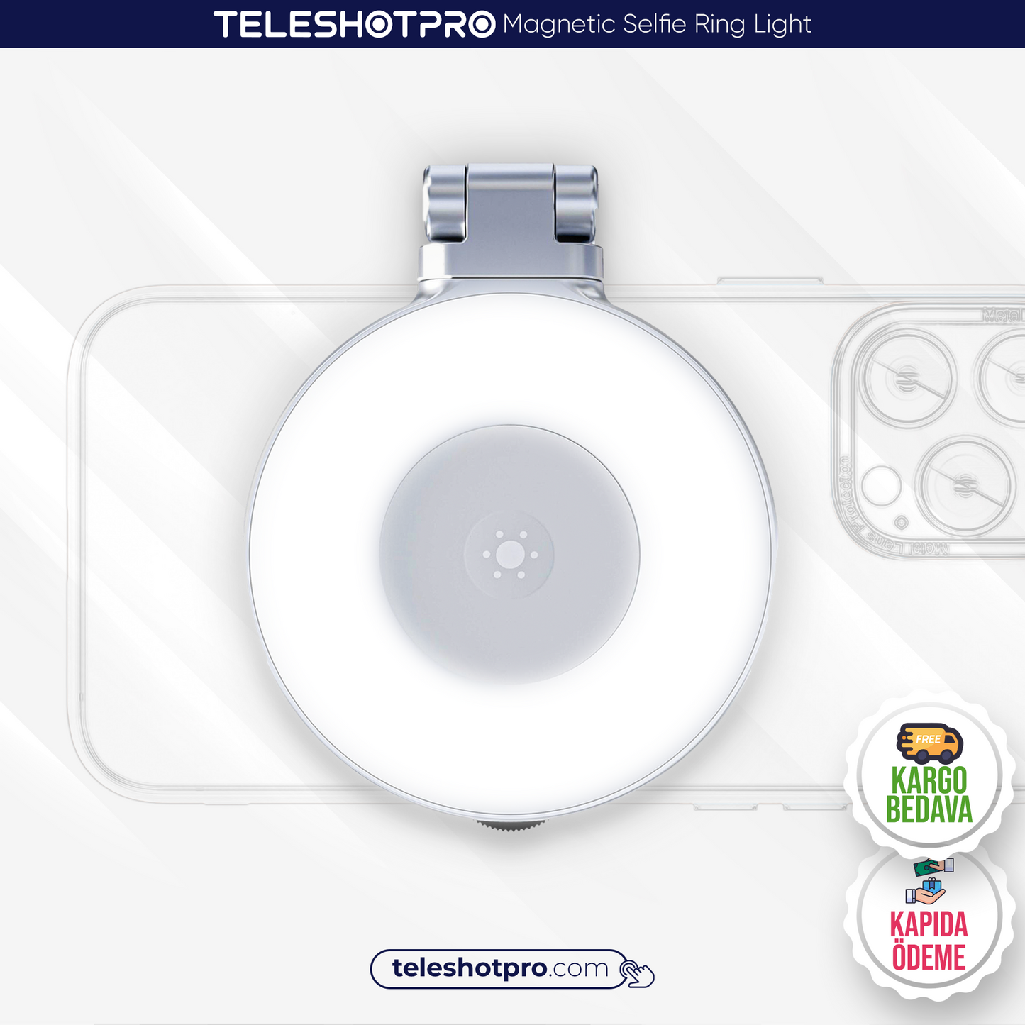 TeleshotPro™ - Magnetic Selfie Ring Light ( Selfie Işığı )